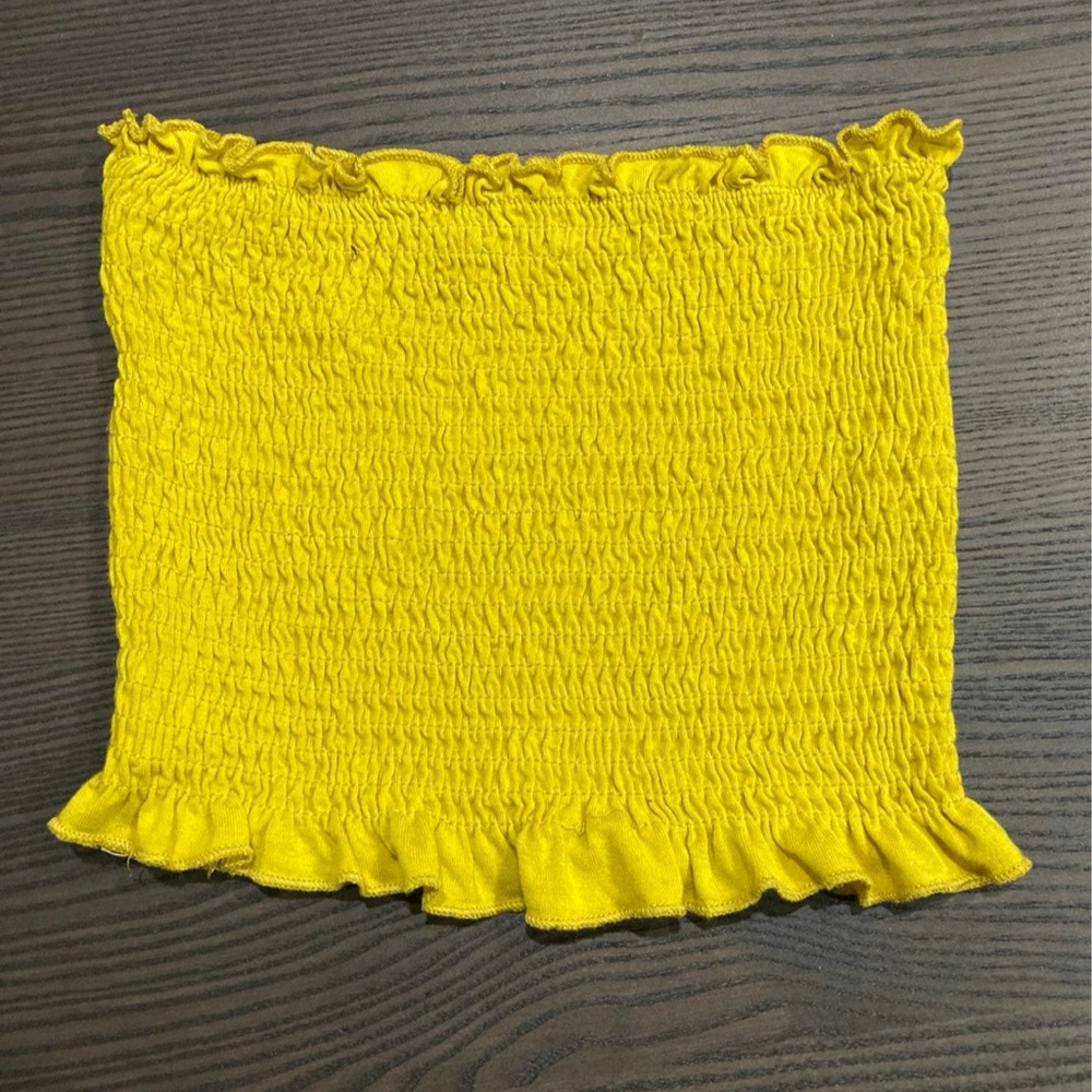 Frilled Trim Crop Bandeau
